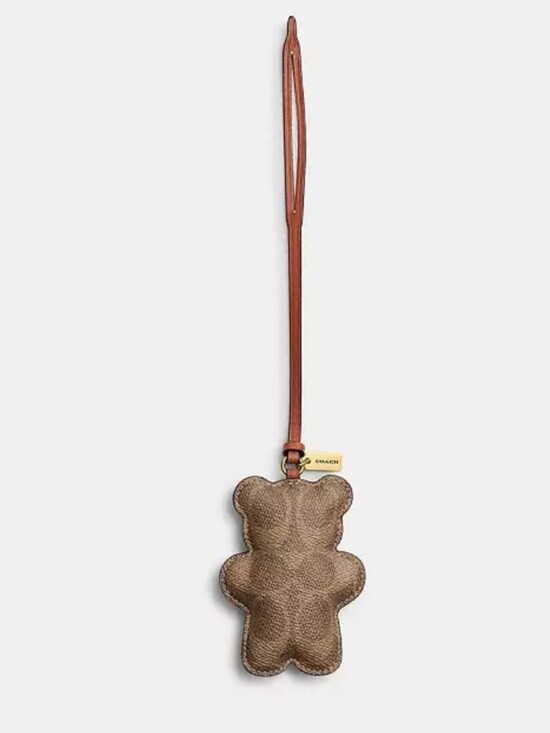 Coach Accessories - Coach Bear Puffy Bag Charm in Signature Canvas